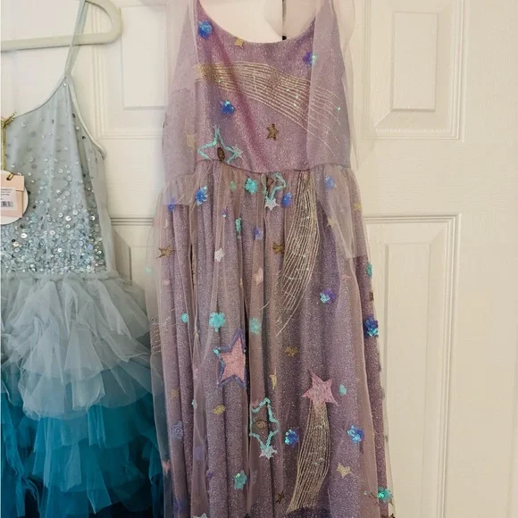 Handmade High-Low Starry Purple Tulle Dress - Picture 1 of 5